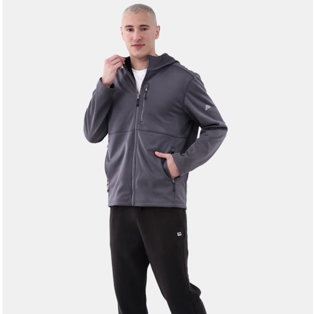 Ozark Trail Hooded Gray Performance Jacket Lightweight Water-Resistant